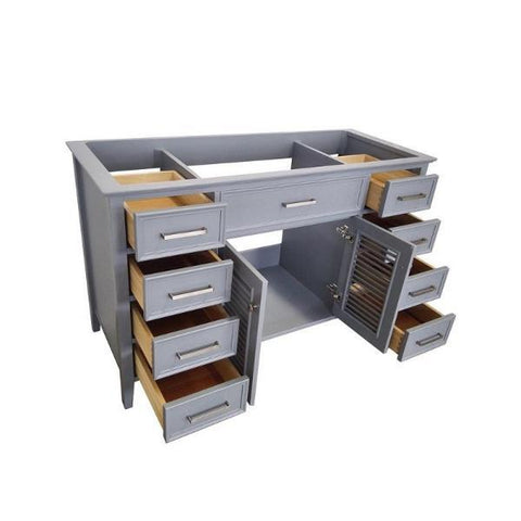 Image of Ariel Kensington 54" Grey Transitional Single Sink Base Cabinet D055S-BC-GRY D049S-BC-GRY