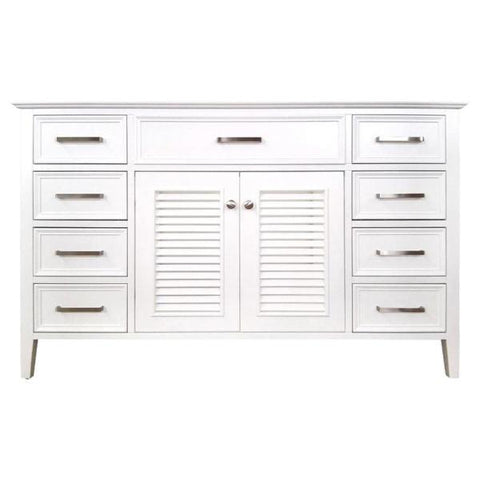 Image of Ariel Kensington 54" White Transitional Single Sink Base Cabinet D055S-BC-WHT D055S-BC-GRY