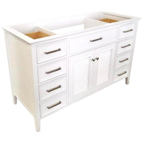 Image of Ariel Kensington 54" White Transitional Single Sink Base Cabinet D055S-BC-WHT D055S-BC-GRY