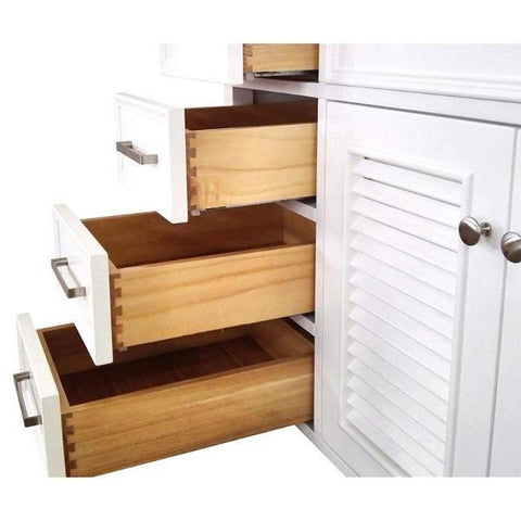 Image of Ariel Kensington 54" White Transitional Single Sink Base Cabinet D055S-BC-WHT D055S-BC-WHT