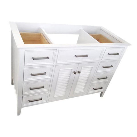 Image of Ariel Kensington 60" White Transitional Single Sink Base Cabinet D061S-BC-WHT D061S-BC-ESP