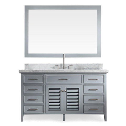 Image of Ariel Kensington 61" Single Sink Vanity Set in Grey D061S-GRY
