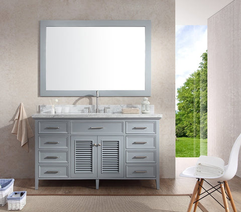 Image of Ariel Kensington 61" Single Sink Vanity Set in Grey D061S-GRY