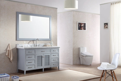Image of Ariel Kensington 61" Single Sink Vanity Set in Grey D061S-GRY