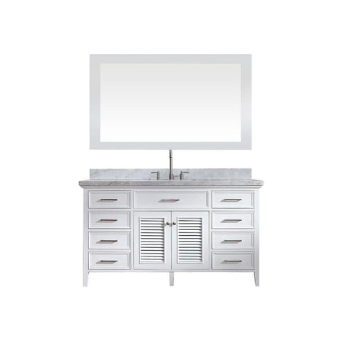 Image of Ariel Kensington 61" Single Sink Vanity Set in White D061S-WHT