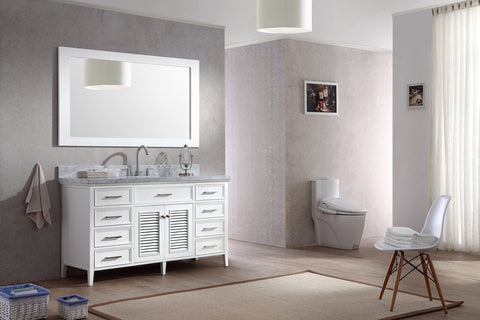 Image of Ariel Kensington 61" Single Sink Vanity Set in White D061S-WHT