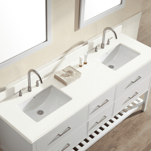 Image of Ariel Shakespeare 73" Double Sink Vanity Set in Grey G073D-WHT