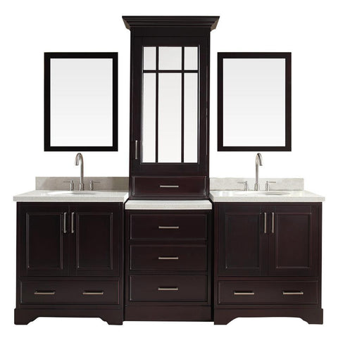 Image of Ariel Stafford 85" Double Sink Vanity Set in Espresso M085D-ESP