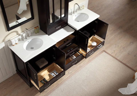 Image of Ariel Stafford 85" Double Sink Vanity Set in Espresso M085D-ESP