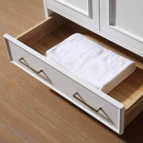 Image of Ariel Stafford 85" White Contemporary Double Sink Bathroom Vanity M085D-WHT M085D-GRY