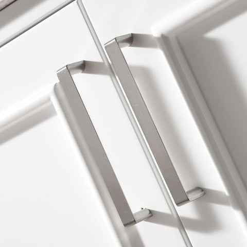 Image of Ariel Stafford 85" White Contemporary Double Sink Bathroom Vanity M085D-WHT M085D-GRY