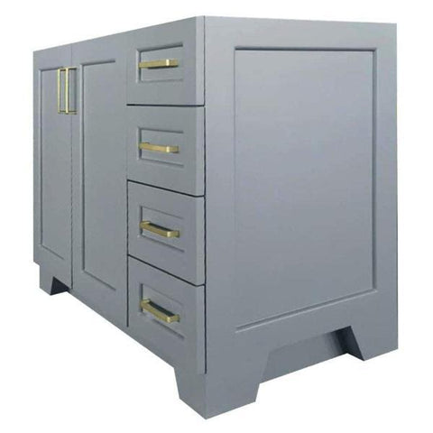 Image of Ariel Taylor 42" Grey Transitional Single Sink Base Cabinet Q043S-L-BC-GRY