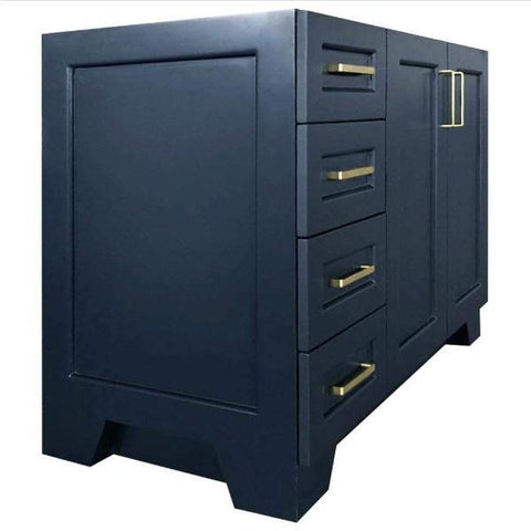 Image of Ariel Taylor 42" Midnight Blue Transitional Single Sink Base Cabinet Q043S-L-BC-MNB