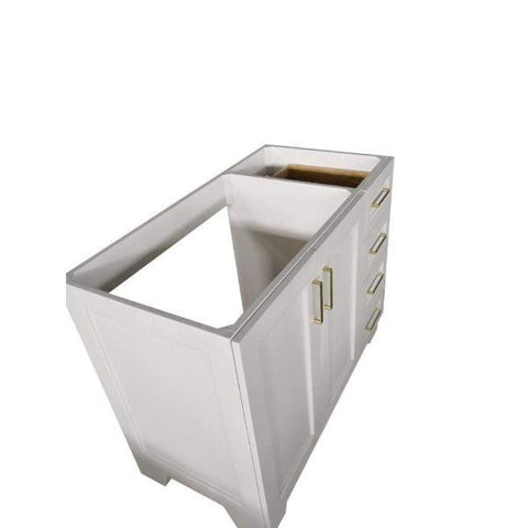 Image of Ariel Taylor 42" White Transitional Single Sink Base Cabinet Q043S-L-BC-WHT