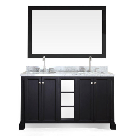 Image of Ariel Westwood 61" Double Sink Vanity Set in Black C061D-BLK