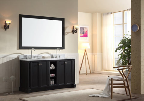 Image of Ariel Westwood 61" Double Sink Vanity Set in Black C061D-BLK