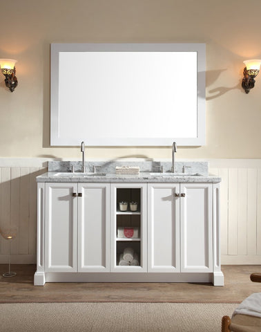 Image of Ariel Westwood 61" Double Sink Vanity Set in White C061D-WHT
