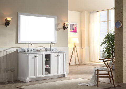 Image of Ariel Westwood 61" Double Sink Vanity Set in White C061D-WHT