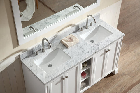 Image of Ariel Westwood 61" Double Sink Vanity Set in White C061D-WHT