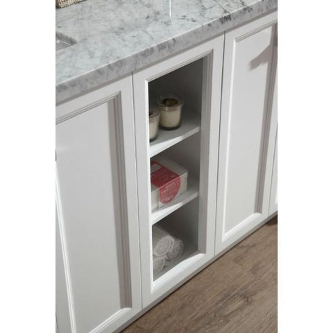 Image of Ariel Westwood 61" White Contemporary Double Sink Bathroom Vanity C061D-WHT C061D-BLK