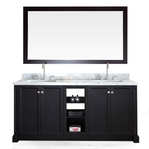 Image of Ariel Westwood 73" Double Sink Vanity Set in Black C073D-BLK
