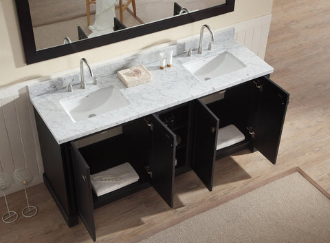 Image of Ariel Westwood 73" Double Sink Vanity Set in Black C073D-BLK