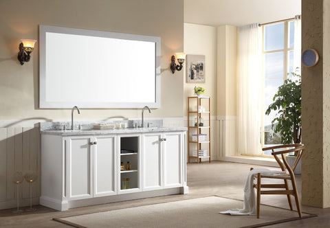 Image of Ariel Westwood 73" Double Sink Vanity Set in White C073D-WHT