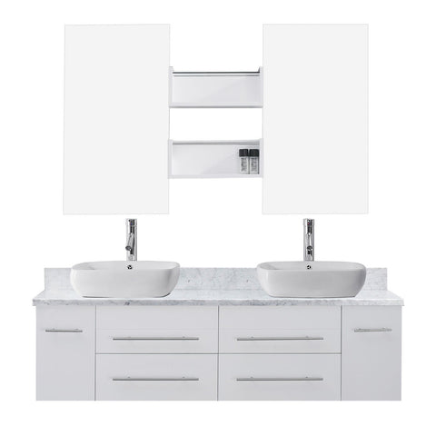 Image of Augustine 59" Double Bathroom Vanity UM-3051-WM-WH