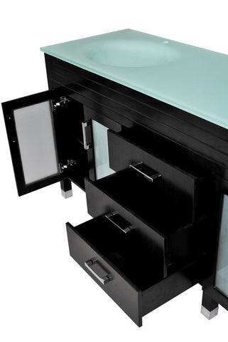 Image of Belmont Decor Dayton 72" Double Sink Vanity Set in Black DM1D3-72-BLK