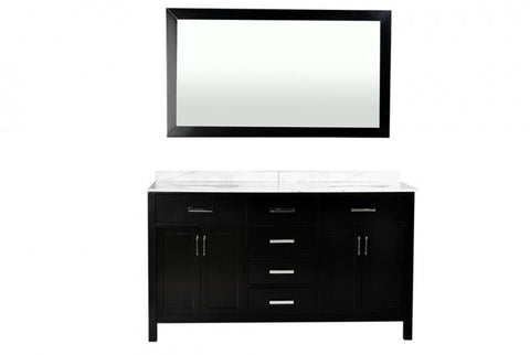 Image of Belmont Decor Hampton 60" Double Sink Vanity Set DM2D4-60-BLK