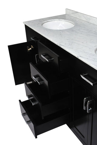 Image of Belmont Decor Hampton 60" Double Sink Vanity Set DM2D4-60-BLK