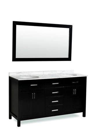 Image of Belmont Decor Hampton 72" Double Sink Vanity Set DM2D4-72-BLK