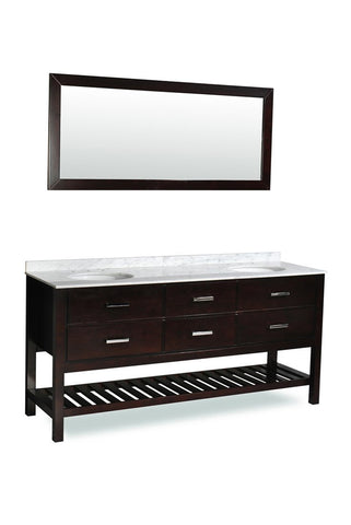 Image of Belmont Decor Nautica 72" Double Sink Vanity Set DT2D4-72-ESP