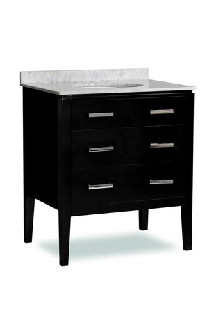 Image of Belmont Decor Vantage 36" Single Sink Vanity in Black SM3D2-36-BLK