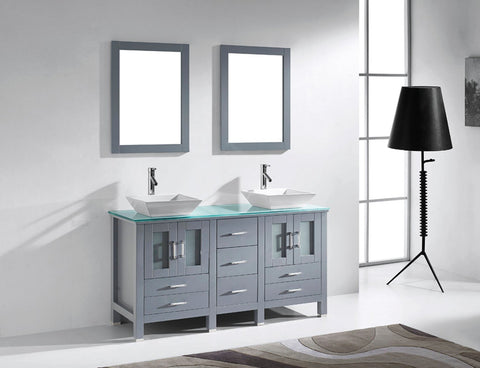 Image of Bradford 60" Double Bathroom Vanity MD-4305-G-ES