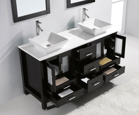 Image of Bradford 60" Double Bathroom Vanity MD-4305-G-ES