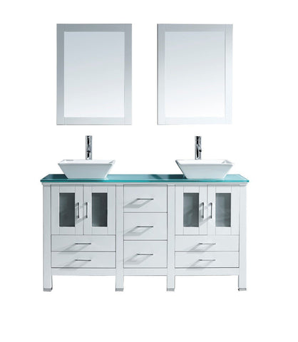 Image of Bradford 60" Double Bathroom Vanity MD-4305-G-WH