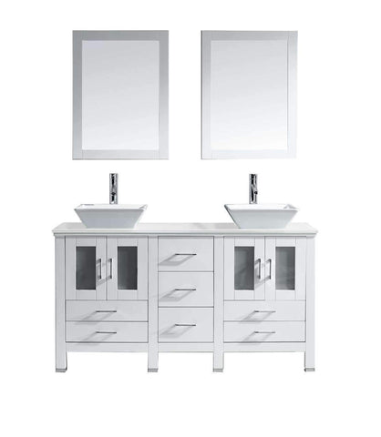 Image of Bradford 60" Double Bathroom Vanity MD-4305-S-WH