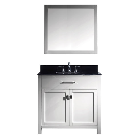 Image of Caroline 36" Single Bathroom Vanity MS-2036-BGSQ-WH