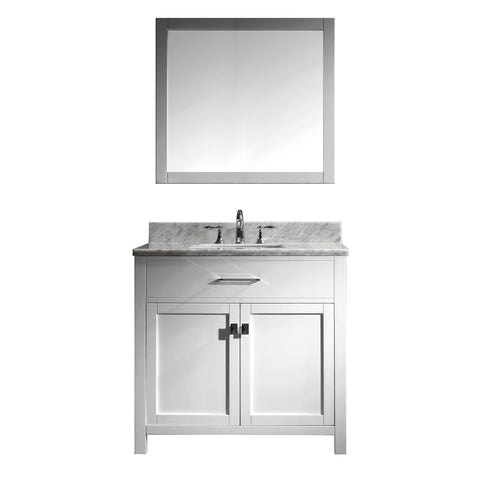 Image of Caroline 36" Single Bathroom Vanity MS-2036-WMSQ-WH