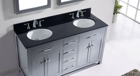 Image of Caroline 60" Double Bathroom Vanity MD-2060-BGRO-ES