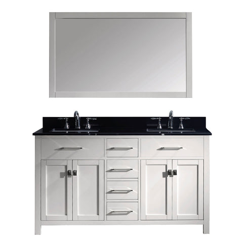 Image of Caroline 60" Double Bathroom Vanity MD-2060-BGSQ-WH