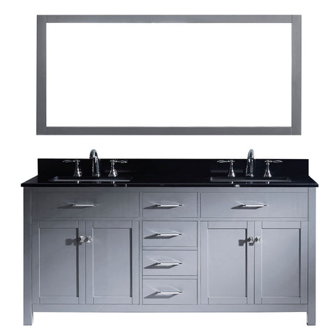 Image of Caroline 72" Double Bathroom Vanity MD-2072-BGSQ-GR