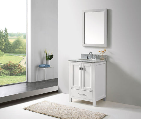 Image of Caroline Avenue 24" Single Bathroom Vanity GS-50024-WMSQ-WH