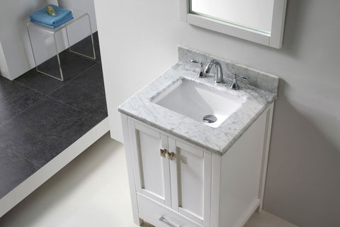 Image of Caroline Avenue 24" Single Bathroom Vanity GS-50024-WMSQ-WH