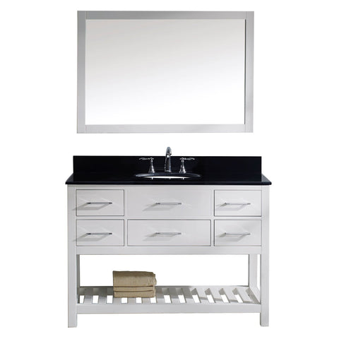 Image of Caroline Estate 48" Bathroom Vanity MS-2248-BGRO-WH