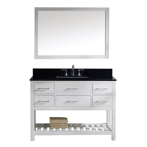 Image of Caroline Estate 48" Bathroom Vanity MS-2248-BGSQ-WH
