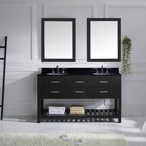 Image of Caroline Estate 60" Double Bathroom Vanity MD-2260-BGRO-ES