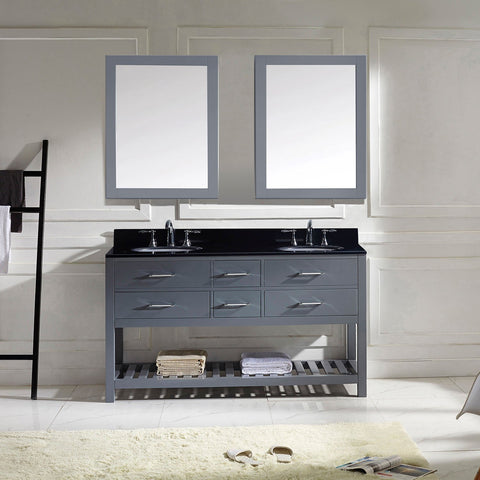 Image of Caroline Estate 60" Double Bathroom Vanity MD-2260-BGRO-ES