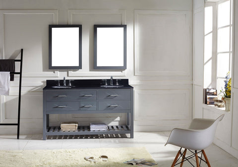 Image of Caroline Estate 60" Double Bathroom Vanity MD-2260-BGRO-ES